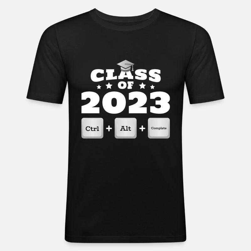 Klasse von 2023 | Abschluss - Männer Slim Fit T-Shirt - Schwarz