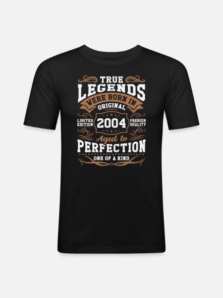 Legends Born in 2004 - Men's Slim Fit T-Shirt - black