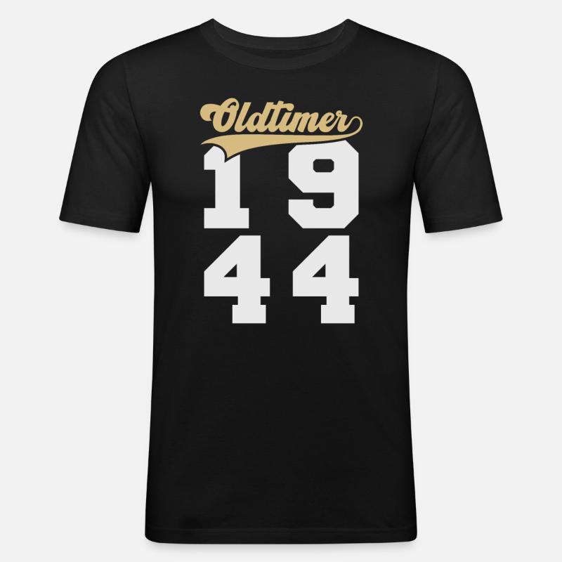 Oldtimer 1944 - Männer Slim Fit T-Shirt - Schwarz