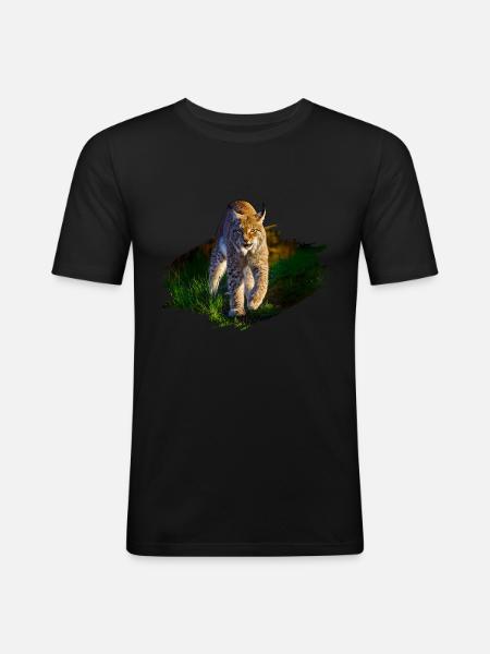 lynx - Men's Slim Fit T-Shirt - black