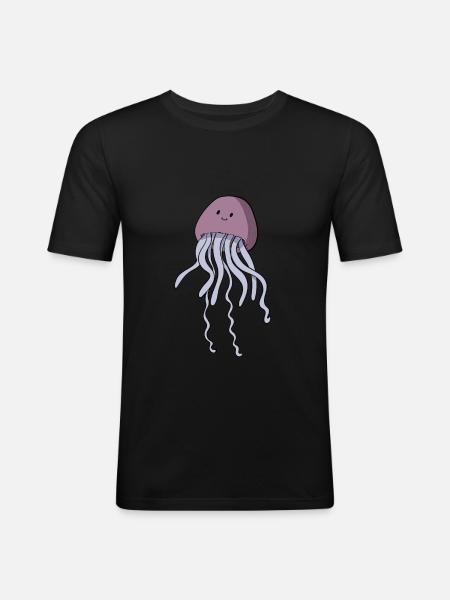 La méduse - T-shirt près du corps Homme - noir
