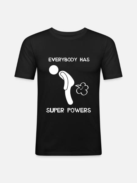 Pétricité - T-shirt près du corps Homme - noir