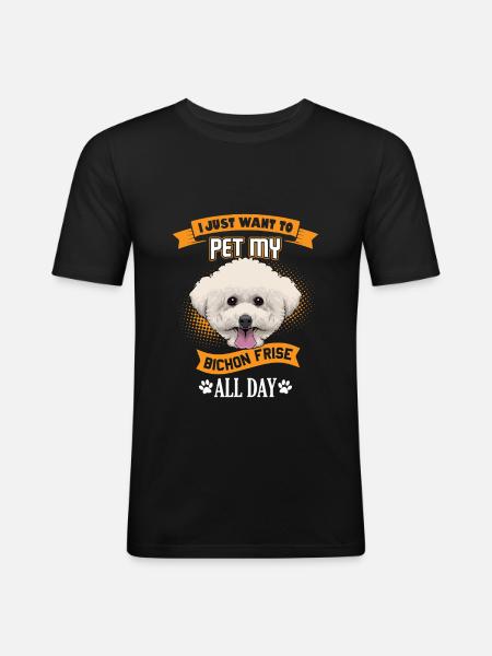 Bichon Frize - Men's Slim Fit T-Shirt - black