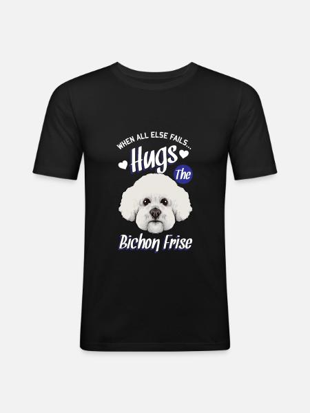 Bichon Frise - T-shirt près du corps Homme - noir