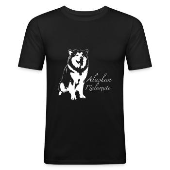 Alaskan Malamute - Männer Slim Fit T-Shirt - Schwarz - Vorne - Nik (191cm)