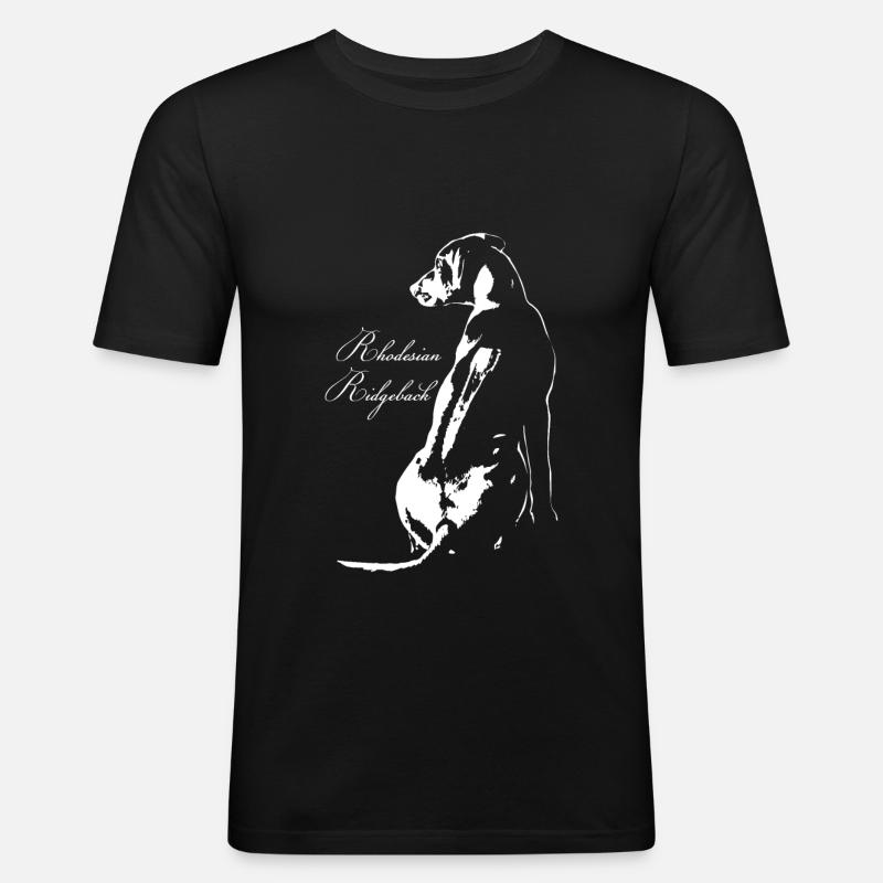Rhodesian Ridegeback - Männer Slim Fit T-Shirt - Schwarz