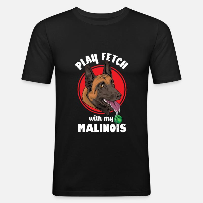 Belgian Malinois - Männer Slim Fit T-Shirt - Schwarz