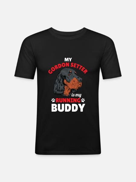 Gordon Setter - T-shirt près du corps Homme - noir