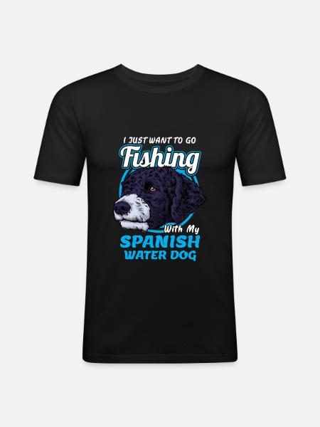 Chien d'eau espagnol - T-shirt près du corps Homme - noir