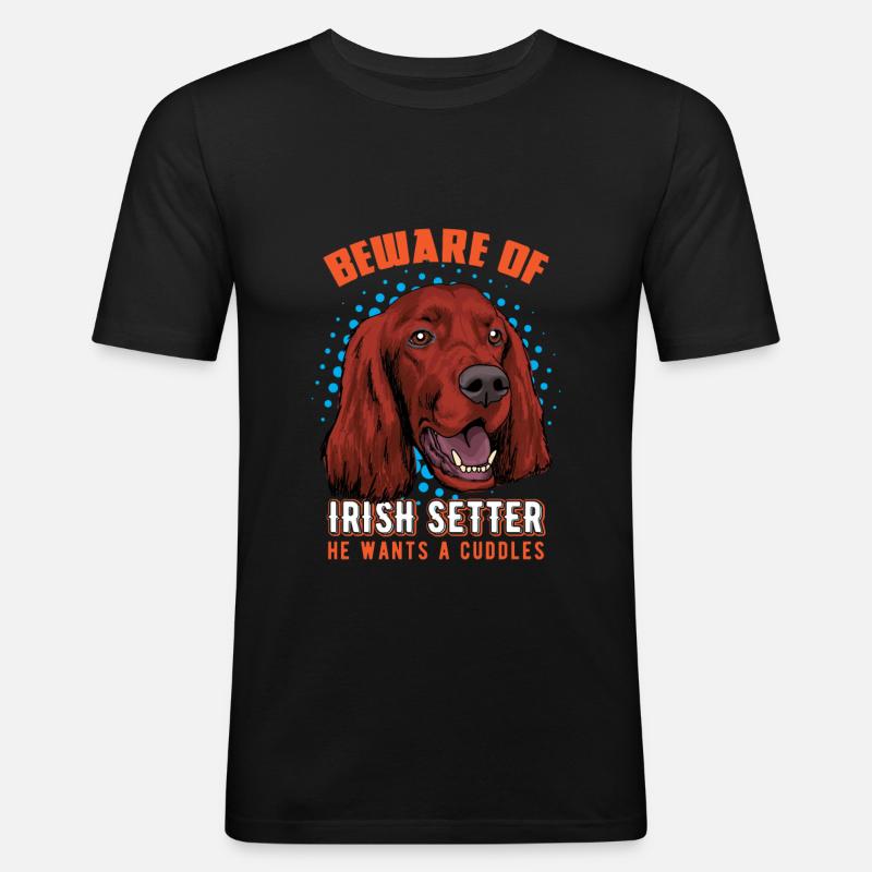 Irish Setter - Männer Slim Fit T-Shirt - Schwarz