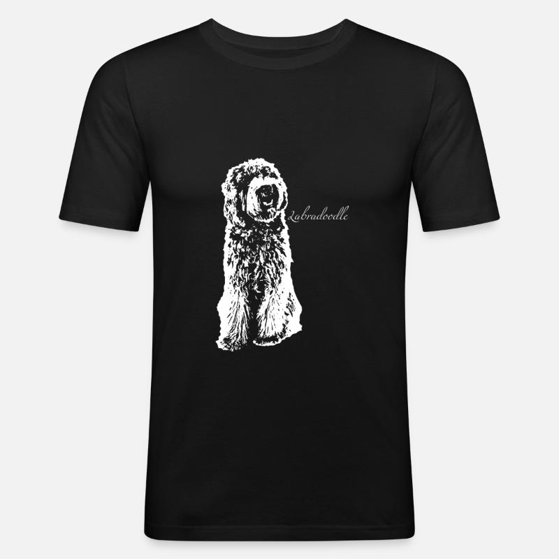 Labradoodle - Männer Slim Fit T-Shirt - Schwarz