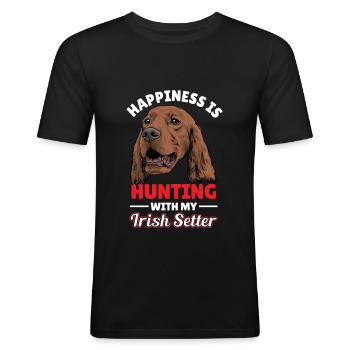 Irish Setter - Männer Slim Fit T-Shirt - Schwarz - Vorne - Nik (191cm)