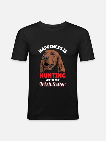 Irish Setter - Männer Slim Fit T-Shirt - Schwarz