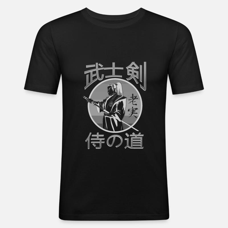 samurai - Men's Slim Fit T-Shirt - black