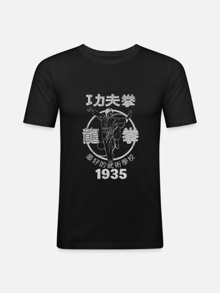 KUNG FU - Men's Slim Fit T-Shirt - black