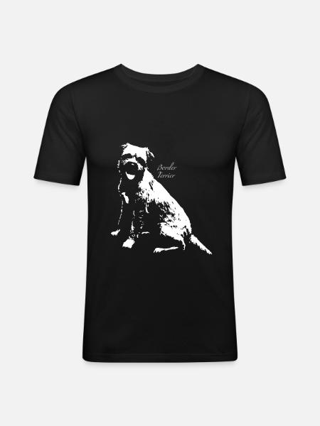 Border Terrier - Men's Slim Fit T-Shirt - black