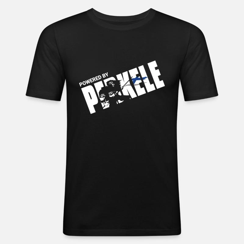 Powered By Perkele - Men's Slim Fit T-Shirt - black