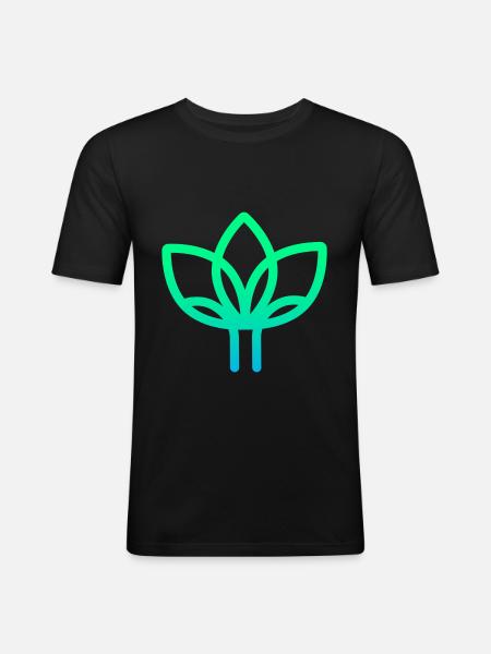 Farverig blomst i navnet på naturbevaring - Herre Slim Fit T-Shirt - sort