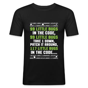 Nerdy People Cute Gift - Men's Slim Fit T-Shirt - black - Front - Nik (191cm)