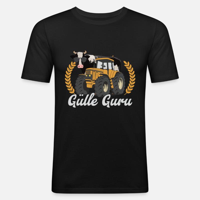 Gülle Guru - Männer Slim Fit T-Shirt - Schwarz