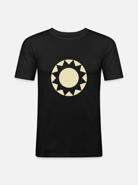 Abstract Sun Sunshine Abstract Art - Men's Slim Fit T-Shirt - black