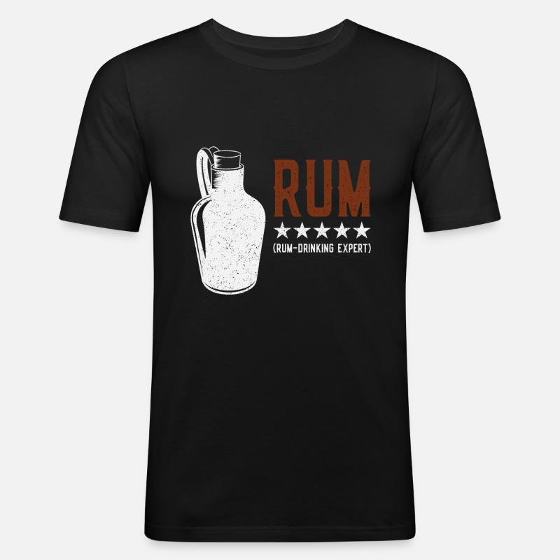 Rum - Drinking Expert Rumtrinker - Men's Slim Fit T-Shirt - black