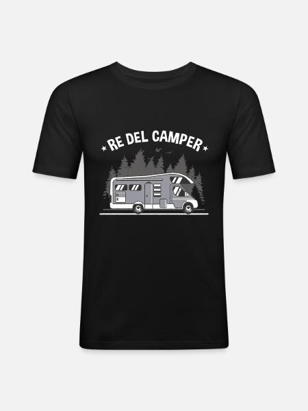 Camper | Camping | Caravan | Camping - Men's Slim Fit T-Shirt - black
