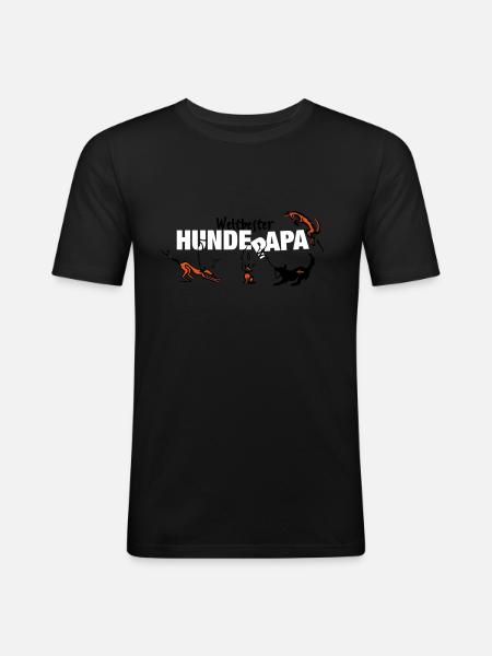 hundepapa - Männer Slim Fit T-Shirt - 