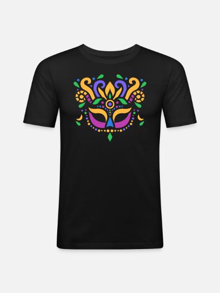 Carnival mask - Men's Slim Fit T-Shirt - black