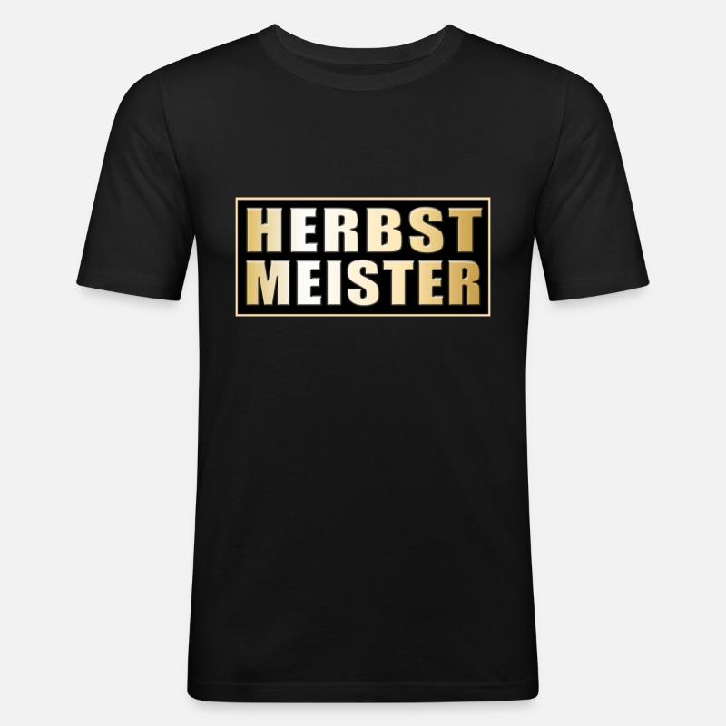 Herbstmeister - Männer Slim Fit T-Shirt - Schwarz