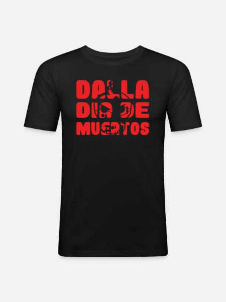 Day Of The Dead - Männer Slim Fit T-Shirt - Schwarz