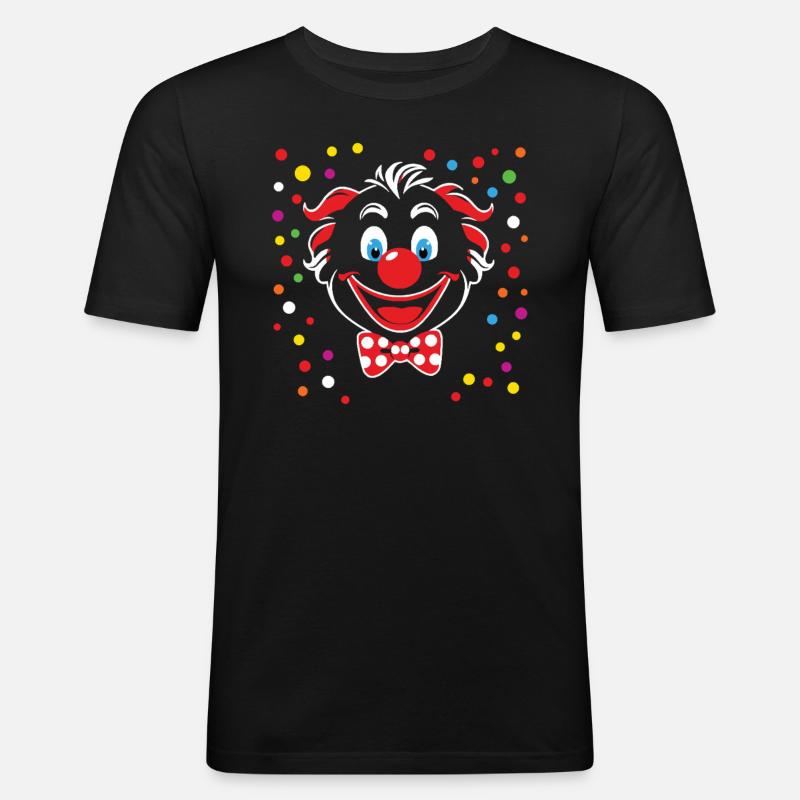 Lustiges Karneval - Männer Slim Fit T-Shirt - Schwarz
