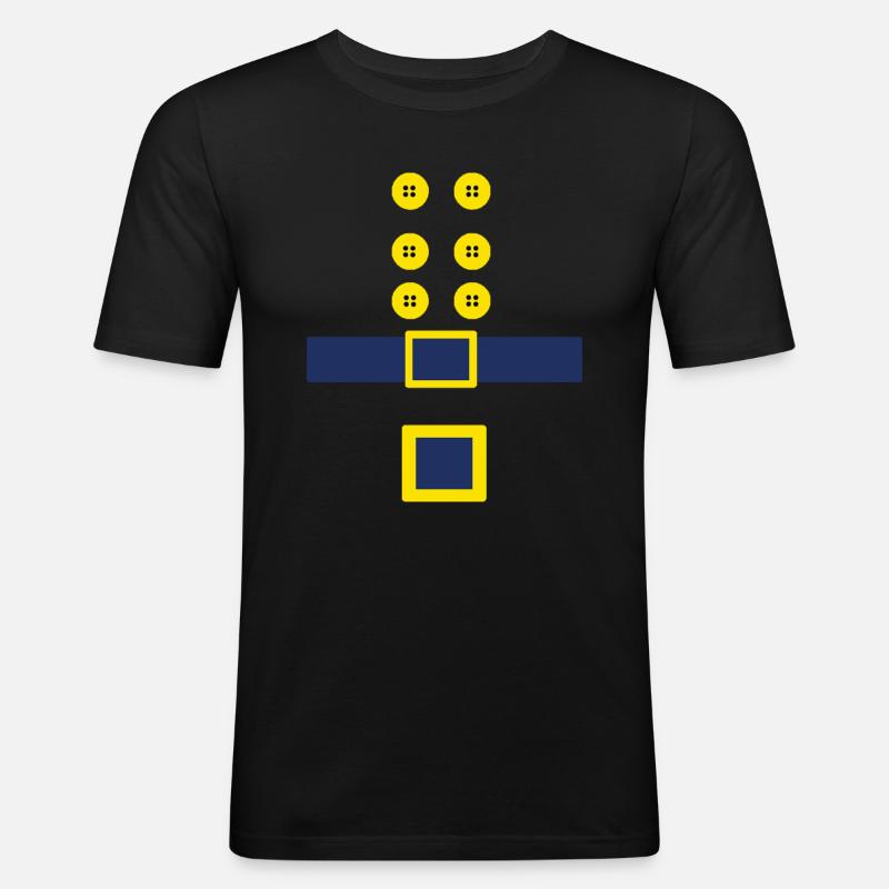 Karneval Kostüm - Männer Slim Fit T-Shirt - Schwarz
