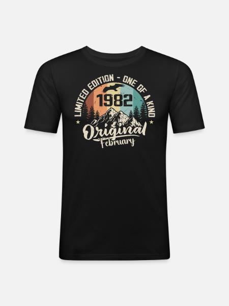 February 1982 - Gift February 1982 - Men's Slim Fit T-Shirt - black