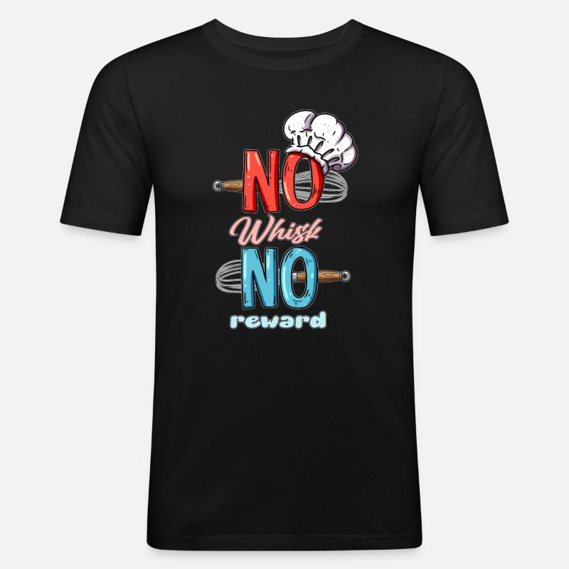 Bäckerei backen Hobbybäcker Beruf Freizeitbäcker - Männer Slim Fit T-Shirt - Schwarz