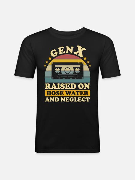 Generation X Humor - Men's Slim Fit T-Shirt - black