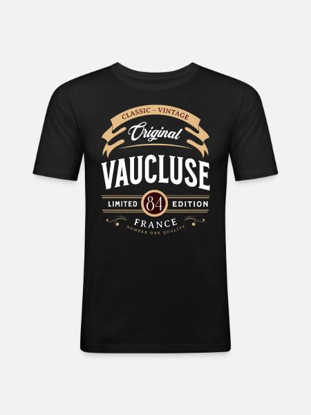 Vaucluse Department France - Men's Slim Fit T-Shirt - black