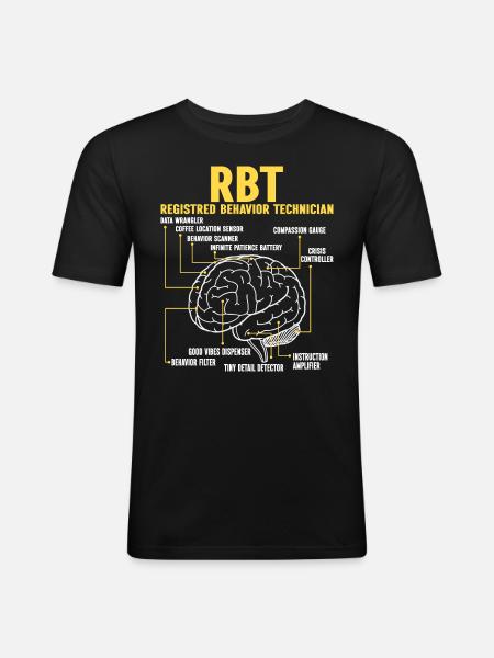 Certified Behavioral Technician - Men's Slim Fit T-Shirt - black