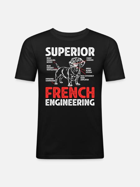 Humor Dachshund Dog Gift - Men's Slim Fit T-Shirt - black