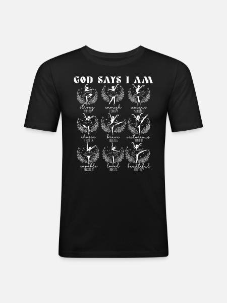 Christian Bible Ballet Dancer - Men's Slim Fit T-Shirt - black