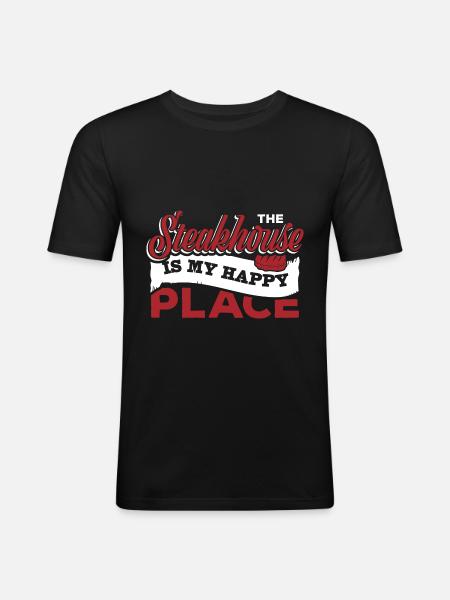 Steakhouse Steak Meats - Men's Slim Fit T-Shirt - black