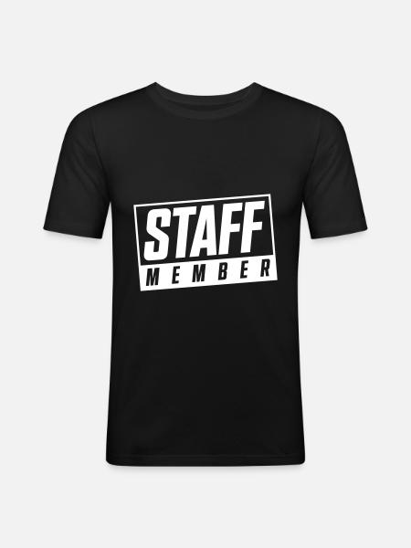 staff member stamp - Men's Slim Fit T-Shirt - black