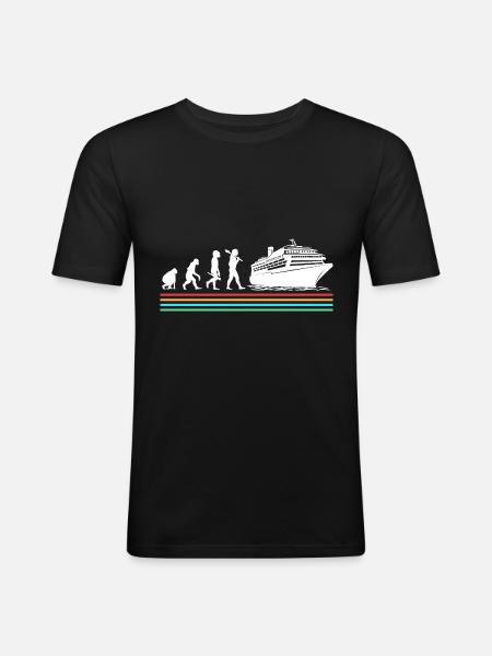 Croisière Bateau de croisière Evolution - T-shirt près du corps Homme - noir