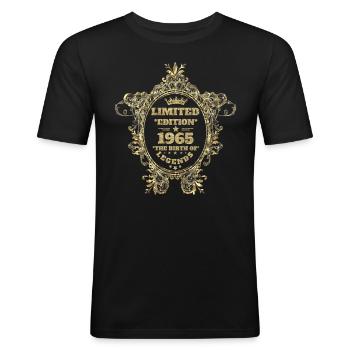 1965 - Men's Slim Fit T-Shirt - black - Front - Nik (191cm)