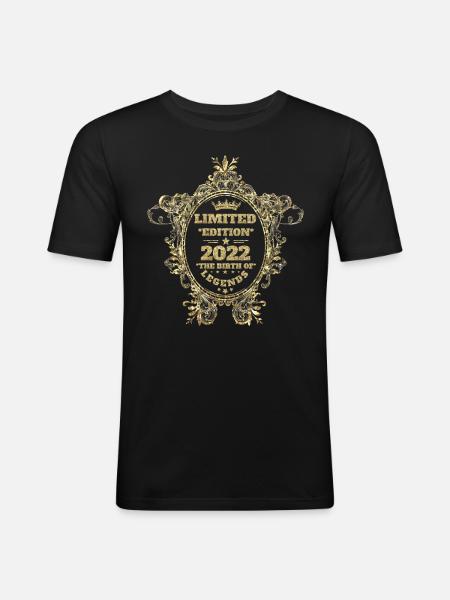 Limited Edition 2022 - Männer Slim Fit T-Shirt - Schwarz