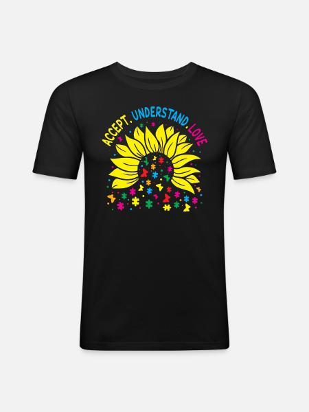 Autism Awareness - Men's Slim Fit T-Shirt - black