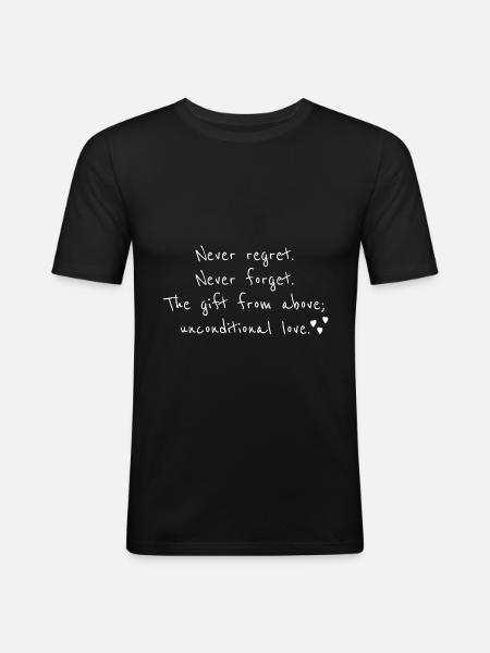 love poem - Men's Slim Fit T-Shirt - black