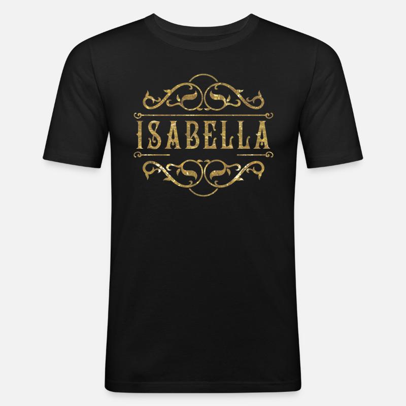 Isabella oro - Maglietta aderente da uomo - nero