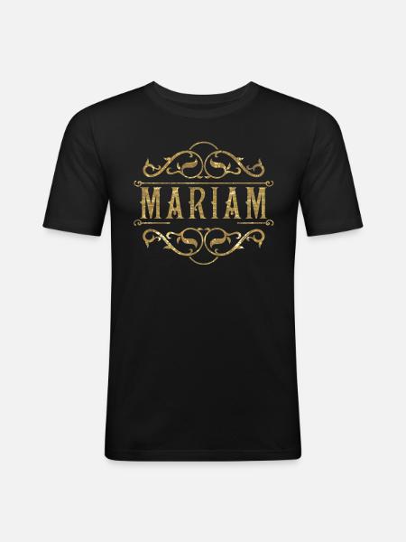 Mariam or - T-shirt près du corps Homme - noir