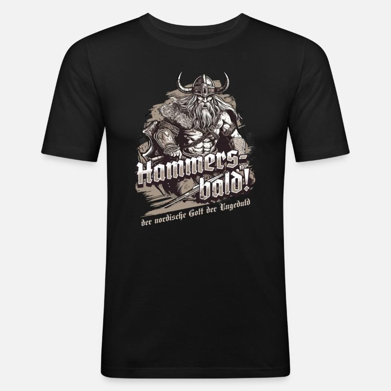 Hammersbald - Männer Slim Fit T-Shirt - Schwarz